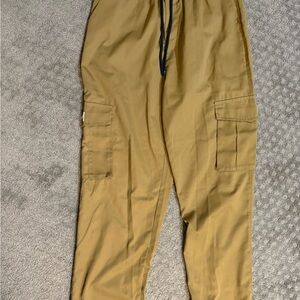 SHEIN Tan Chinos Casual Straight-Leg Trousers